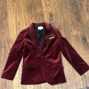 Boys Gucci red velvet blazer